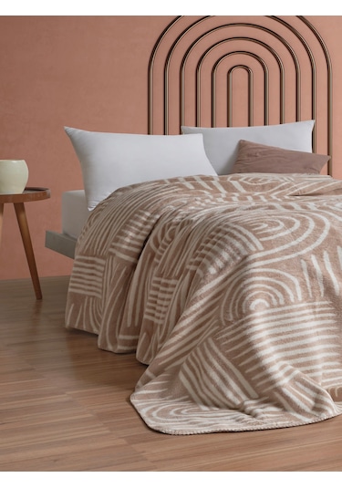 Pamela Çift Kişilik Battaniye 200x220 Cm Açık Bej