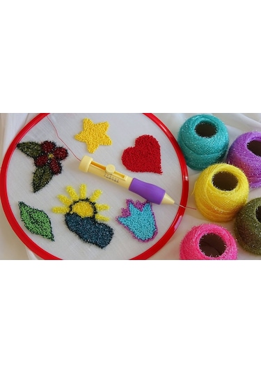 Panç Seti Hobi El Işi Nakış Seti Punch Iğnesi Tutkal-Kasnak-Iplik (287361134)