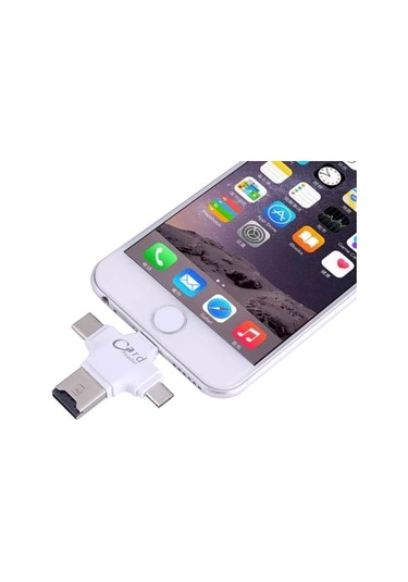 Mobitell Apple Uyumlu iPhone Micro Usb Type-C Tf Kart Okuyucu Reader