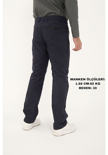 Camp Scoutland Camp595 Outdoor Tactical Softshell Su Ve Rüzgara Dayanıklı İçi Polarlı Kışlık Erkek Taktik Pantolon Lacivert Lacivert