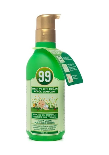 99 Erken ve Yeni Doğan Bebek Köpük Şampuanı 200 ML