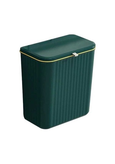 Tongxida 9l Mutfak Askılı Atık Kutusu Kapaklı Lavabo Altı Çöp Kutusu Kırmızı, Sürgülü Kapaklı Yeşil