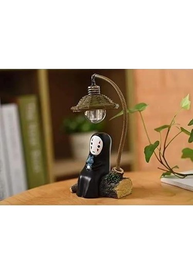 Youmex Retro Mini Gölge Adam Dekoratif Led Gece Lambası - Bahçe, Ev, Ofis İçin Poliresin Dekorasyon Aleti Pil Dahil Çok Renkli