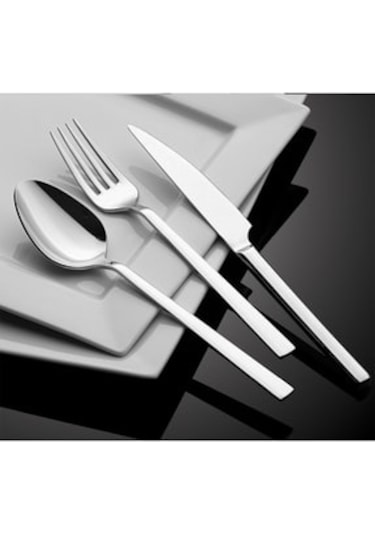 Tercan Okyanus 36 Parça Çatal Kaşık Takımı Gri