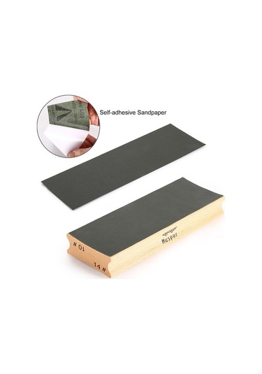 Besthome1 Gitar Plevne Yarıçap Taşlama Bloğu 10&14 İki Yönlü - Teller Düzeltici Zımpara Bloğu Ve 2x600 Tane Zımpara Kağıdı