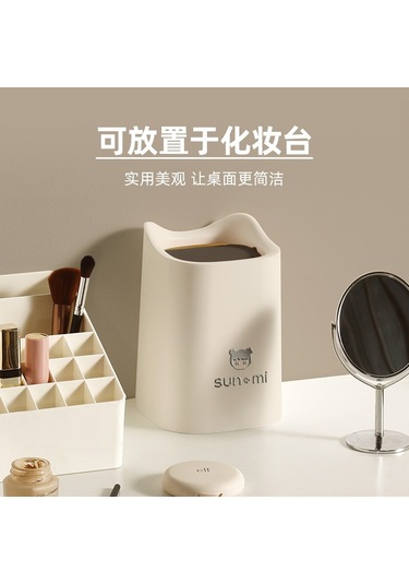 Pazly--high-end Masaüstü Çöp Kutusu-karikatür Masa Başı Kağıt Sepeti-otomatik Kapaklı Çöp Kutusu