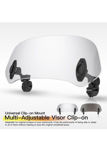 Ulzyvf Motorsiklet Rüzgar Savar: 180 Ayarlanabilir, Universal, Gürültü Azaltıcı, Kolay Montaj 36.5x15.5cm