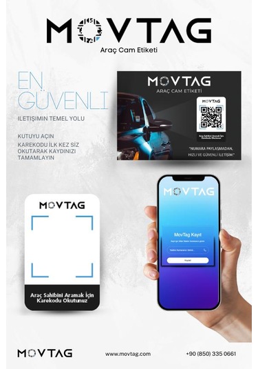 Oto Karekod Numaratör Qrkod Numaratör Akıllı Cam Etiketi Barkod