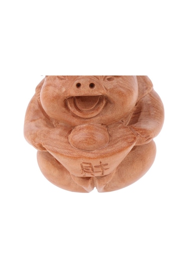 Suntek 1 Pair Çin Ahşap Akupunktur Tetik Noktası Masaj Topu El Kahverengi