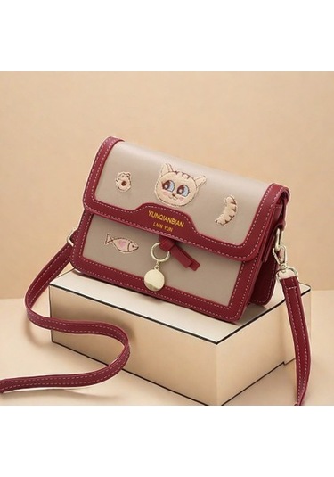 Fly Word Tek Omuzlu Çapraz Askılı Küçük Kare Çanta Kırmızı 49 - 12 - 35 Cm 317655 Kırmızı