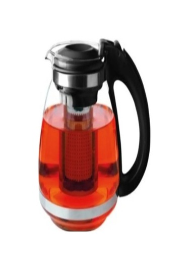 Çelik Süzgeçli Cam Çaycı Servis Demlik 1500 Ml. Royaleks-7488 Çok Renkli