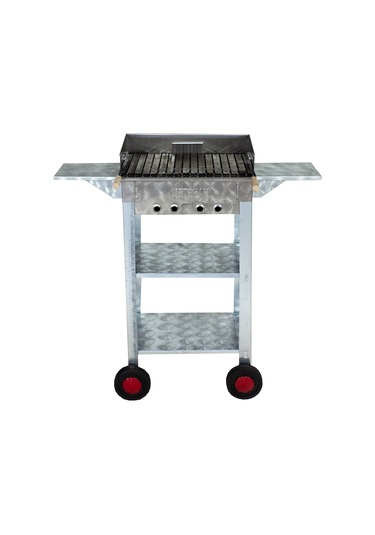 Metehan MTH-73 Pervazlı - Kanatlı - Lama Izgaralı - Dört Tekerlekli Battal Boy Mangal