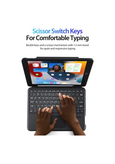 iPad Uyumlu Air 10,5 İnç Bluetooth Klavyeler Manyetik Ayrılabilir Tablet Standı Kılıf