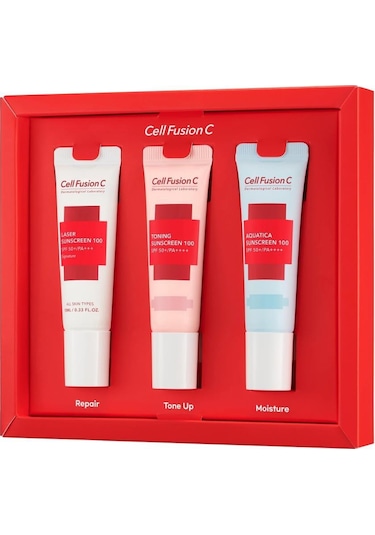 Cell Fusion C Aquatica + Laser + Toning Sunscreen 100 Güneş Kremi SPF50+ 3 x 10 ML