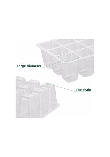 Suntek 12 Hücreli Bitki Tohumları Kutu Tepsisinde Büyür