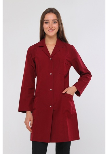 Uniprom Kadın İş Önlüğü Temizlik Görevlisi Hademe Aşçı Stajyer Bordo