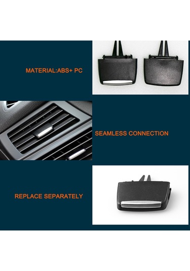 Reedark Bmw X5 X6 Arka Koltuk Klima Hava Çıkışı Yönlendirici Klipsi - Dayanıklı Pc+abs Malzeme Gümüş