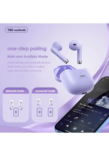 Kablosuz Kulaklık Mor Bluetooth 5.3 Gürültü Önleyici Mavi Diş Kulak Tomurcukları İphone Uyumlu  Android İçin Şarj Kutusu İle Tws Kablosuz Kulaklık