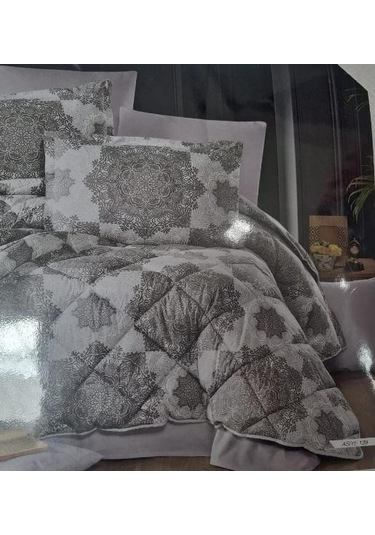 Çift Kişilik Ranforce Yorgan Asiye 139 Antrasit Antrasit - Gri