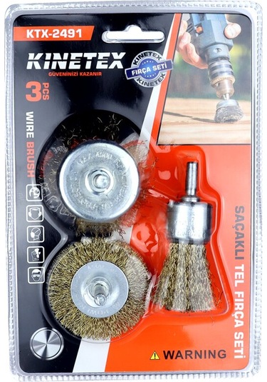 3pcs Saçaklı Tel Fırça Seti 4741