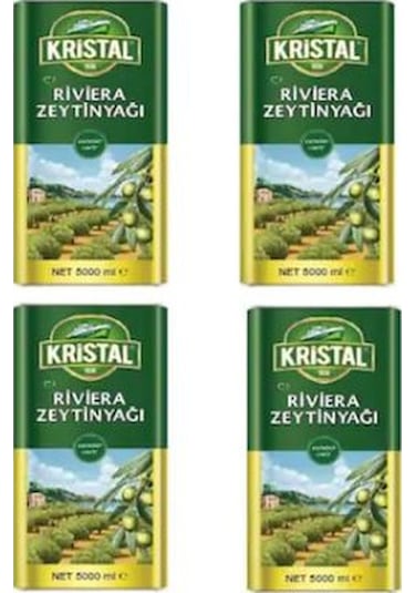 Kristal Riviera Zeytinyağı Teneke 4 x 5 L