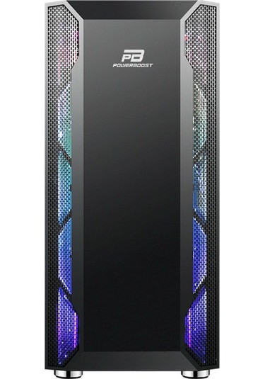 Powerboost VK-G3701B 550 W 80+ Apfc 3xARGB Fanlı Mid-Tower Oyuncu Bilgisayar Kasası