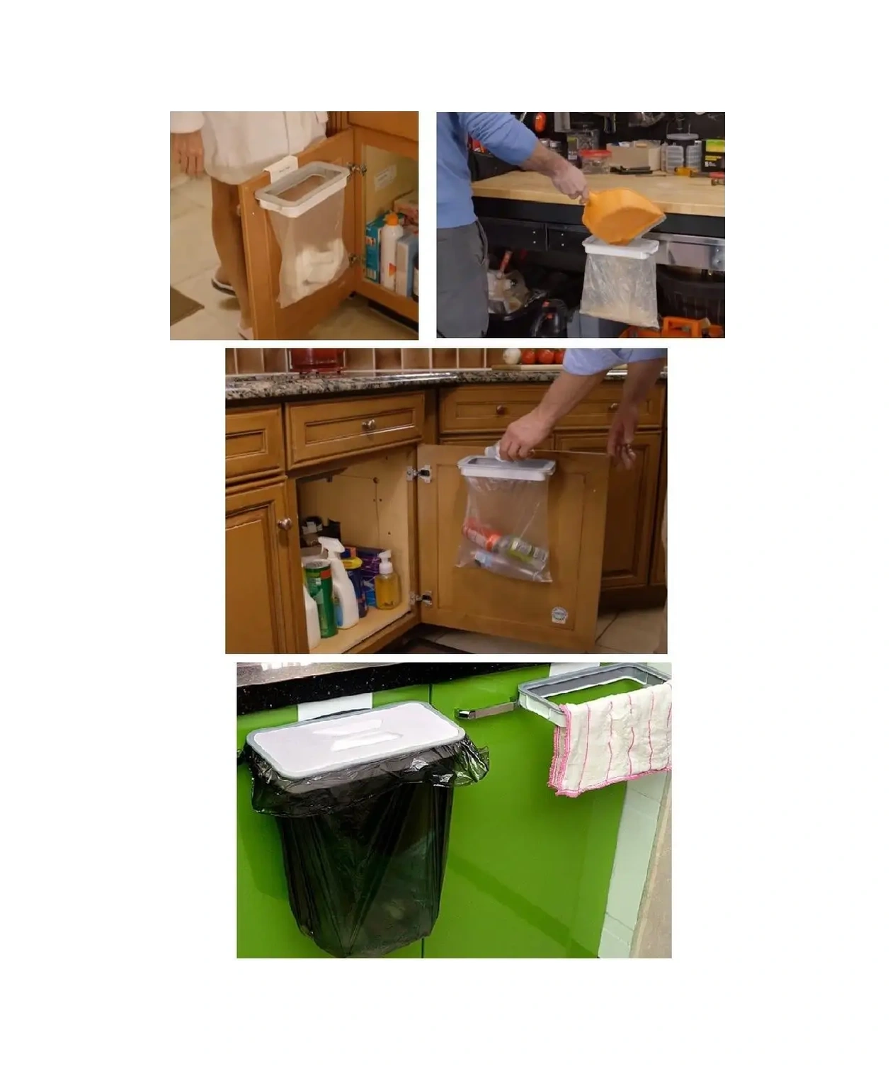 Garmı Kapıda Asılan Kapaklı Çöp Poşeti Tutucu 105088692 Gri