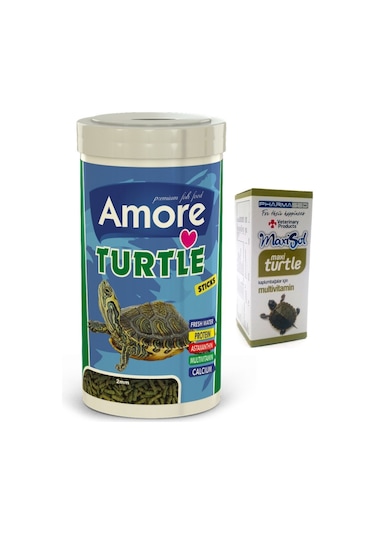 Turtle Sticks 1000ml Kutu Kaplumbağa Yemi + Multivitamin