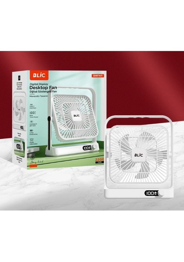 Rose Teknoloji Digital Göstergeli 2200 Rpm 5 Kanatlı Ayarlanabilir Masaüstü Soğutucu Fan