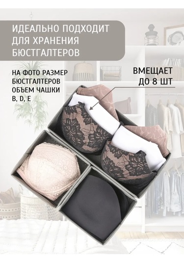 Prostranstvo&vesı İç Çamaşırı Saklama Düzenleyicileri, 3'lü Set 390374201 Açık Gri