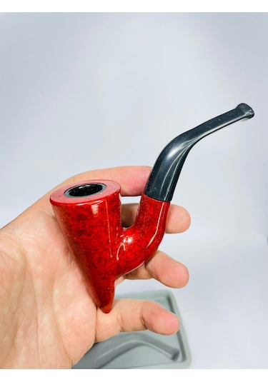 Alcan Marka Ahşap Görünümlü Sert Akrilik Pipo 10 CM HG712