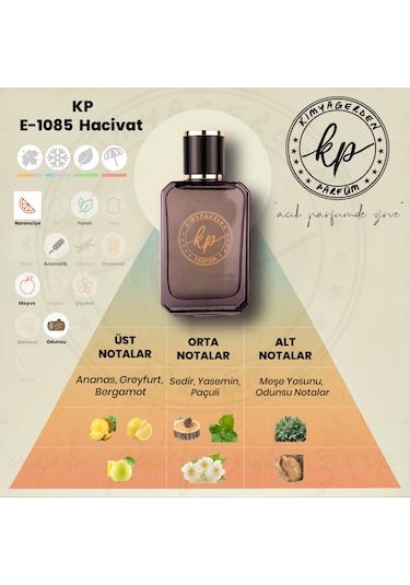 Kimyagerden E-1085 Erkek Parfüm EDP 50 ML