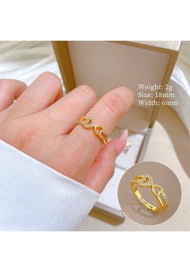 Geometrik Elmas Taşlı Yuvarlak İnci Yüzük No.112 Çok Renkli