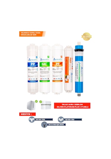İhlas Aura Cebilon Silver-platinum-plus Uyumlu 5'li Filtre Seti (Compact Ve Unique Uyumlu Değildir)