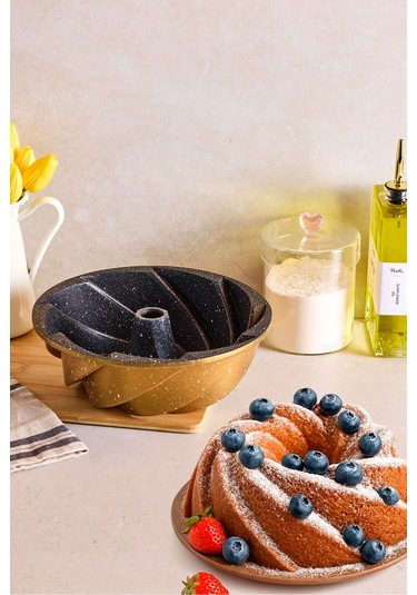 Cake Pro Döküm Rüzgar Gülü Gold Kek Kalıbı Rose