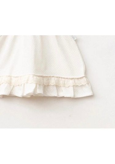 Işıl Baby Dantel Yaka Detaylı Elbise Ekru