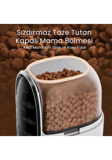 Petfit Meow Pure 3l Wi-fi Kameralı Akıllı Otomatik Kedi Köpek Mama Kabı Besleme Ünitesi Sesli Komut+çelik Kase+app Kontrol