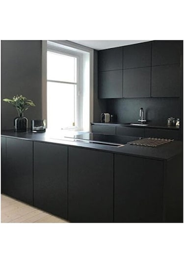 Siyah Mat Folyo Yapışkanlı Kaplama Folyosu 122cmx2mt