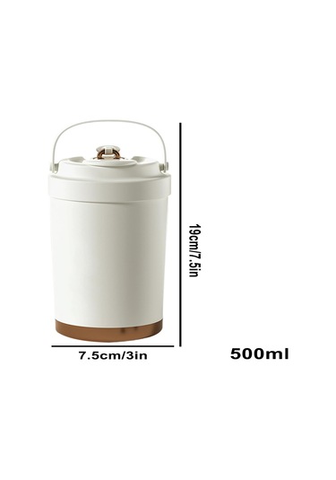 Skycity 500ml Seramik Termos Bardak: Sıcak/sojuk Saklama, Damlacık Önleme, Dışarda, Ofiste Ve Seyahatte Kullanım İçin Taşınabilir Kupa Beyaz