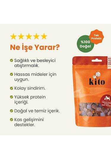 Kito Freeze Dried Somon Ödül Maması Kediler İçin 30 G