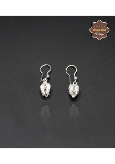 Sallantılı Lale Model 925 Ayar Gümüş Telkari Kadın Küpe 201024665 Gümüş
