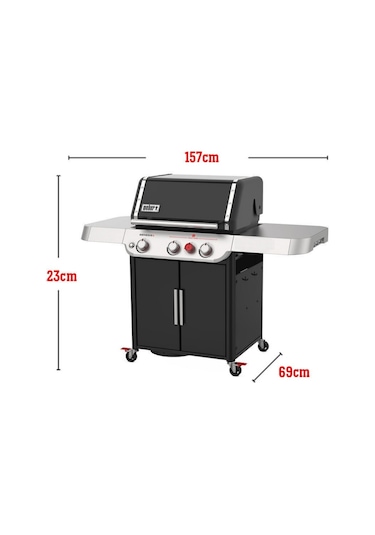 Weber Genesis E-325s Gazlı Mangal Siyah