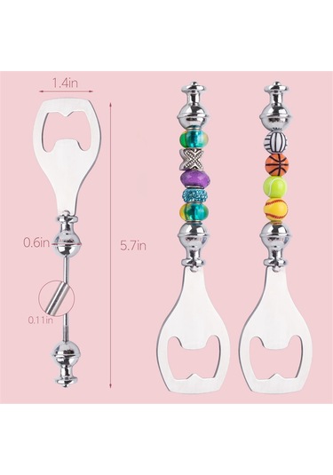 Gatherco 4'lü Paket Kendin Yap Boncuklu Bira Açacağı Metal Şişe Açacağı Dekoratif Boncuklu Şişe Açacağı Barmenler İçin Mutfak Aleti Diğer