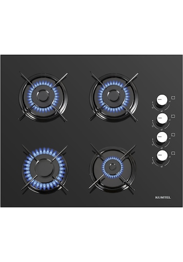 Kumtel B66-S2 DDT - KO-40TAHDF - DA6-835 Dokunmatik Siyah Cam Ankastre Set