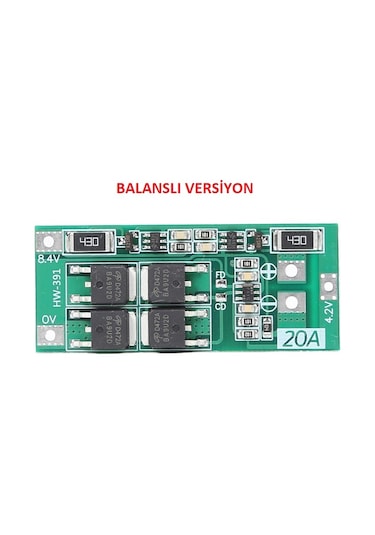 Robotiko-2S Bms 20A 18650 Lityum Pil Şarj Koruma Devresi Balanslı