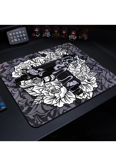 Sevimli Kaplan Desenli Gaming Mouse Pad - Oyun, Dizüstü, Klavye 40x30 Cm Kahverengi