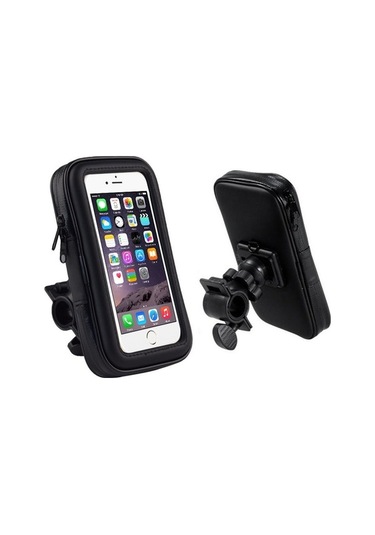 Ebitda Orta 4.7 İnç Bisiklet Su Geçirmez Navigasyon Tutucu, Siyah, Dayanıklı, Cep Telefonu Tutucu Siyah
