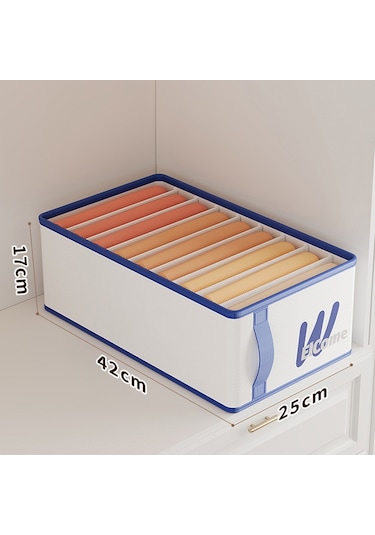 Cbtx Büyük 9 Bölmeli Pe+pp Gardırop Elbise Düzenleyici Neme Dayanıklı Pantolon Saklama Kutusu - Gri