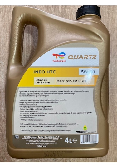 Total Quartz Ineo Htc 5W-30 C3 Motor Yağı