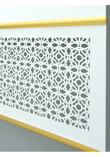 Lazer Kesim Stor Perde - Gold Lama Detaylı 001